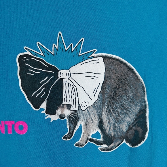 Graphic Tee Make Toronto Pop Sia Bow Racoon Cotton - Picture 6 of 10